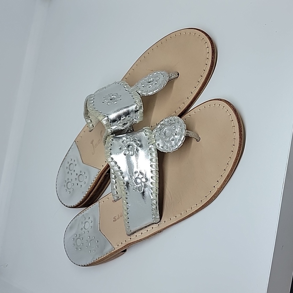 Jack Rogers Classic Slip On Sandals silver 8W